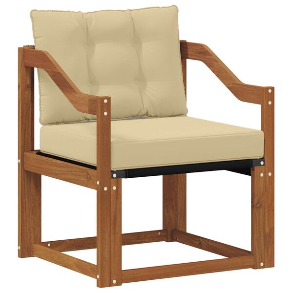 vidaXL Divano da esterno Legno di Acacia Massello e Textilene Naturale