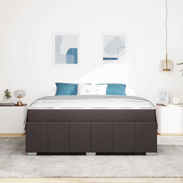 vidaXL Struttura del letto Marrone Scuro 180 x 200 cm Tessuto