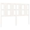 vidaXL Testiera per Letto Bianca 140,5x4x100 cm Legno Massello di Pino