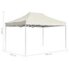 vidaXL Gazebo Professionale Pieghevole in Alluminio 4,5x3 m Crema