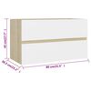 vidaXL Set Mobili Bagno 2 pz Bianco e Rovere Sonoma Legno Multistrato