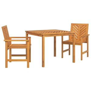 vidaXL Set da Pranzo per Giardino 3 pcs Marrone