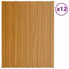 vidaXL Pannello per tetto 12 pcs Naturale 60 x 45 cm Acciaio zincato