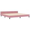 vidaXL Letto a molle con testiera Rosa 200 x 200 cm Velluto