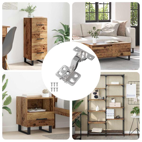 vidaXL Cerniera 254 pcs Nichel 26 mm Ferro