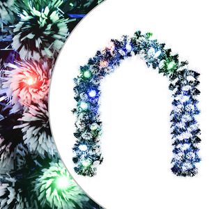 vidaXL Ghirlanda di Natale 200 cm 16 LED Multicolore PET