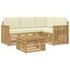 vidaXL Set di divani da esterno 5 pcs Bianco e Crema 59 x 59 x 37 cm