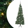 vidaXL Albero di Natale Artificiale Angolare con 300 LED Verde 180 cm