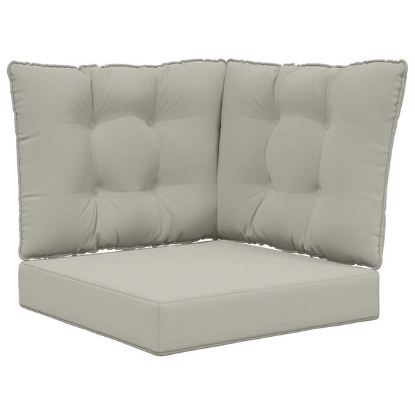 vidaXL Cuscino per divano da esterno 3 pcs Grigio Poliestere