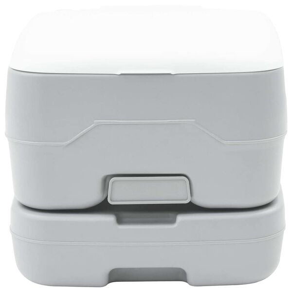 vidaXL Toilette da Campeggio Grigio e Bianco 41,5 x 36,5 x 30 cm