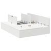 vidaXL Struttura letto con contenitore con porta Bianco 135 x 190 cm