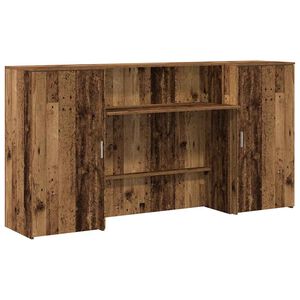 vidaXL Banco Reception Legno Vecchio 200x50x103,5 cm Legno Multistrato