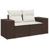 vidaXL Set Divani da Giardino 7 pz con Cuscini Marrone in Polyrattan