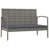vidaXL Set Divani da Giardino 16 pz con Cuscini in Polyrattan Grigio