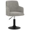 vidaXL Sedie da Pranzo Girevoli 2 pz Grigio Chiaro in Velluto