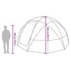 vidaXL Tenda da campeggio Grigio e arancione 475 x 475 x 235 cm