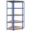 vidaXL Scaffali a 5 Ripiani 4 pz Blu in Acciaio e Legno Multistrato