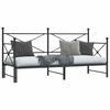 vidaXL Divano Letto Estraibile senza Materasso Nero 75x190 cm Acciaio