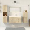 vidaXL Set Mobili da Bagno 4 pz Rovere Sonoma in Legno Multistrato