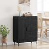 vidaXL Credenza con cassetto Rovere Nero 69,5 x 34 x 90 cm