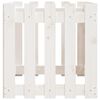 vidaXL Fioriera Giardino a Recinzione Bianca 100x50x50cm Massello Pino