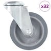 vidaXL Ruote Girevoli con Foro per Bullone 32 pz 100 mm