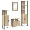 vidaXL Set di mobili per il bagno 4 pz Rovere Sonoma