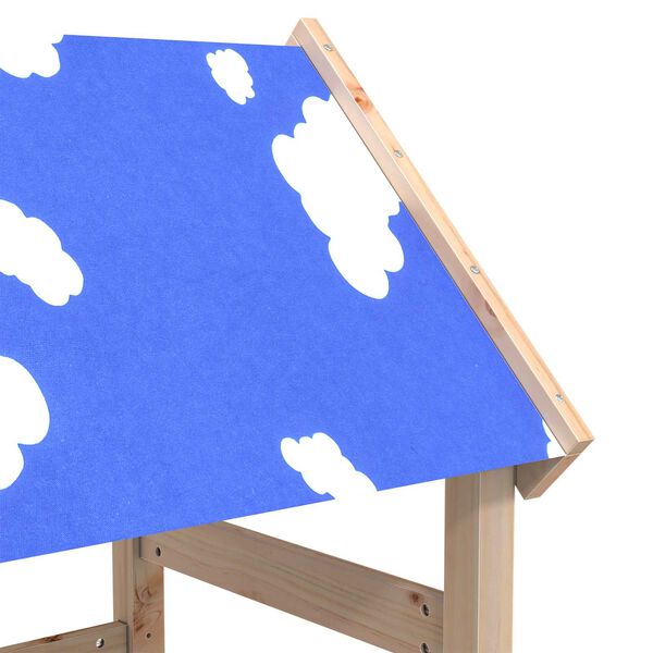 vidaXL Torre da Gioco Marrone 52,5 x 110,5 x 215 cm Pino massello