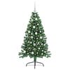 vidaXL Albero di Natale artificiale con luci integrate Verde 120 cm