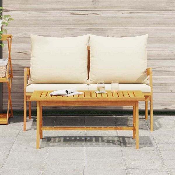 vidaXL Set bistrot 2 pcs Olio Naturale Legno di Acacia Massello