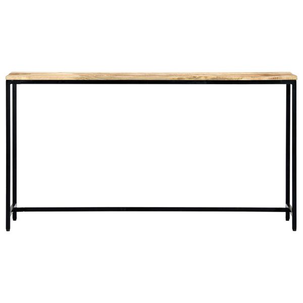 vidaXL Tavolo Consolle 140x35x76 cm in Legno Massello di Mango Grezzo