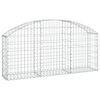 vidaXL Cesto Gabbione ad Arco 150x30x60/80 cm Ferro Zincato