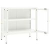 vidaXL Credenza Bianca 70x35x70 cm in Acciaio e Vetro