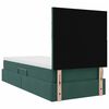 vidaXL Letto con contenitore e materasso Verde Scuro 100 x 200 cm