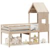 vidaXL Letto a Soppalco con Tetto 90x200 cm in Legno di Pino