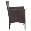vidaXL Set Divani da Giardino 4 pz con Cuscini in Polyrattan Marrone