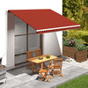 vidaXL Tenda da Sole in Tela Arancione e Marrone 4x3 m