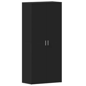 vidaXL Mobile per scarpe 80 x 39 x 178 cm Legno ingegnerizzato Nero