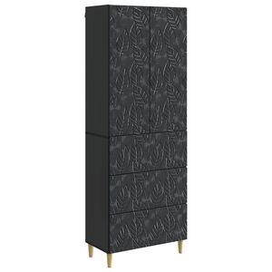 vidaXL Set di armadi 2 pcs Nero 66 x 34,5 x 90 cm Legno ingegnerizzato