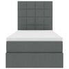 vidaXL Letto con contenitore e materasso Grigio scuro 90 x 200 cm