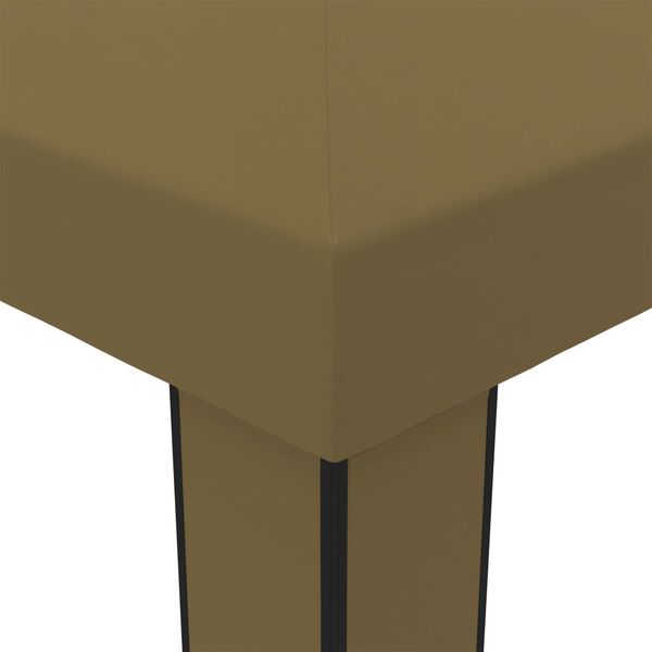 vidaXL Gazebo con Tetto Doppio 3x6 m Grigio Talpa 180 g/m²