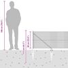 vidaXL Palo della recinzione Grigio 100 x 0,6 m (rete 12 x 12 mm)