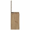 vidaXL Tavolo da trucco rovere artigianale 50 x 41 x 135 cm