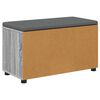 vidaXL Panca per ingresso con cuscino Grigio Sonoma 80 x 46 x 46 cm