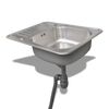 Lavello Lavandino cucina quadrato in acciaio inossidabile con scarico