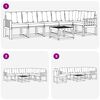 vidaXL Set di divani da esterno 7 pcs Grigio Naturale e Chiaro