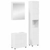 vidaXL Set di mobili per il bagno TULUM 3 pz Bianco Lucido
