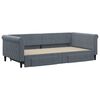 vidaXL Divano Letto Estraibile Cassetti Grigio Scuro 100x200cm Velluto