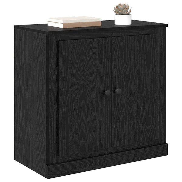 vidaXL Credenza Rovere Nero 70 x 35,5 x 67,5 cm Legno multistrato