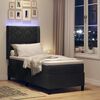 vidaXL Letto a molle con materasso Nero 80 x 200 cm Velluto